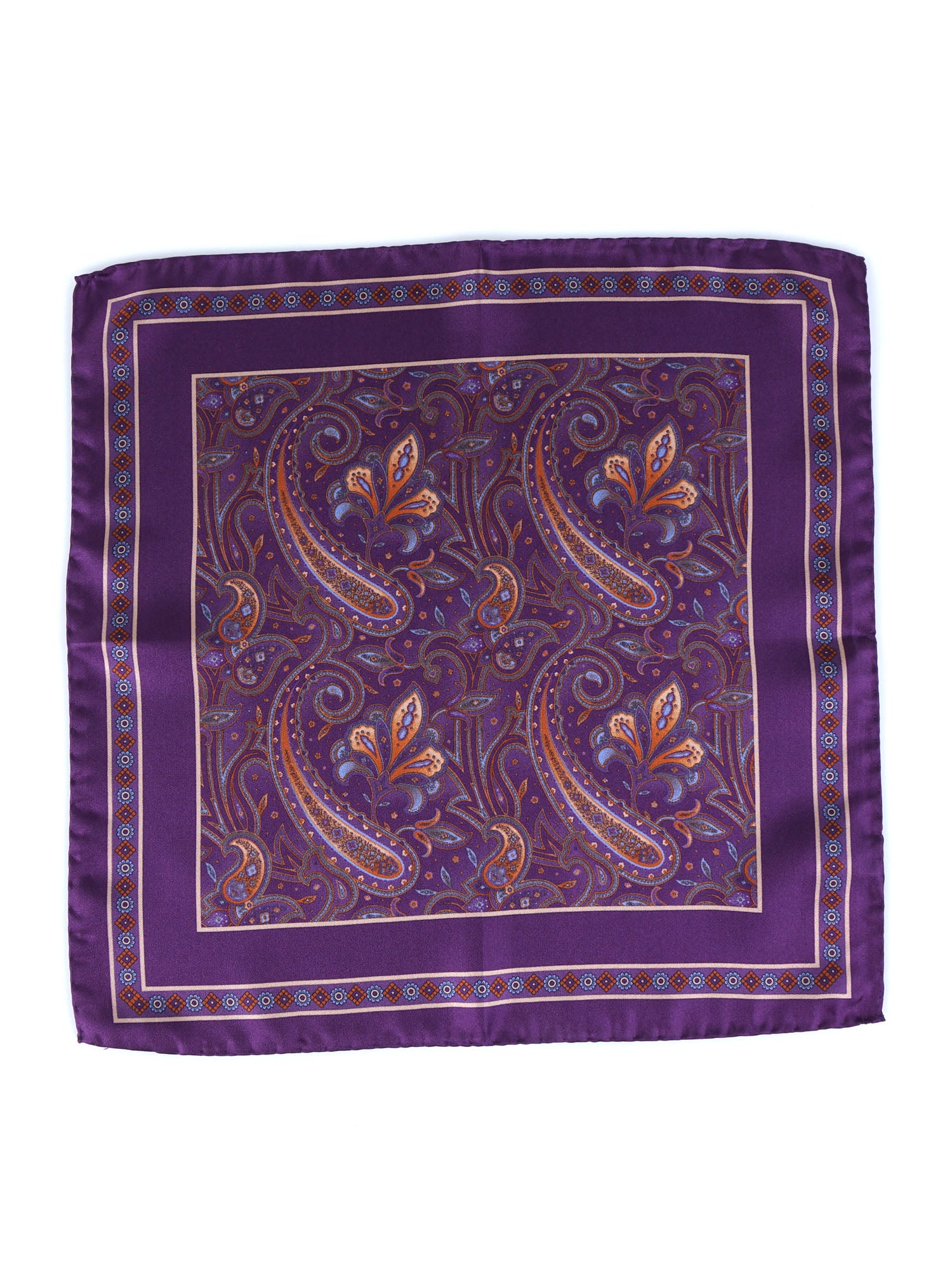 Purple DESIRE Printed Silk Pocket Square