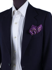 Purple DESIRE Printed Silk Pocket Square