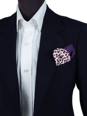 NETTUNO red printed silk pocket square