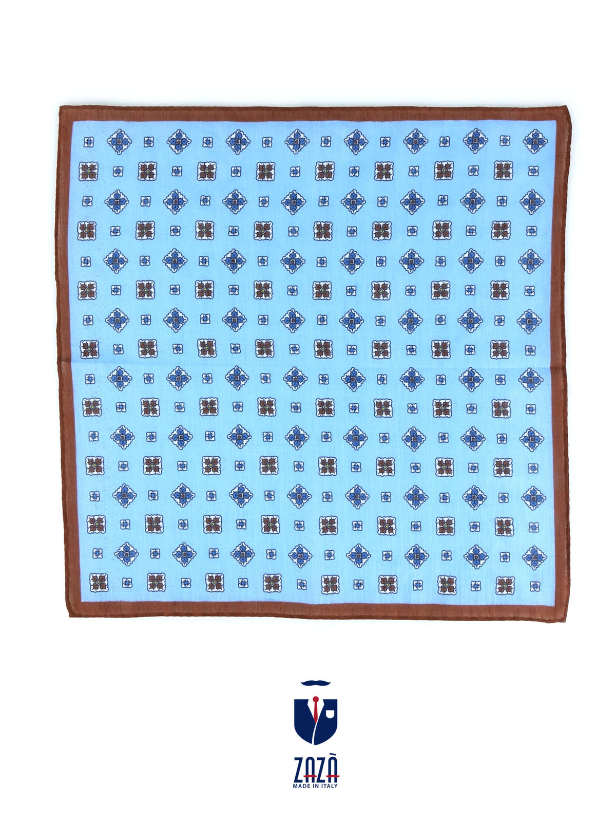 ERMIONE light blue linen pocket square