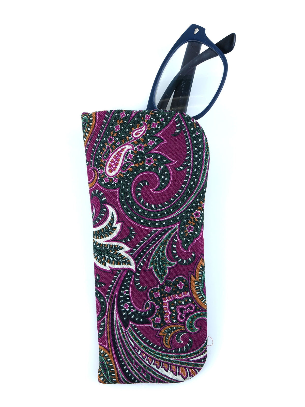 MADDLY Purple Panama Printed Silk Glasses Case