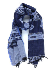 Blue wool stole VANESSA