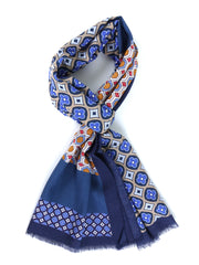 LUDICA cotton/modal blue scarf