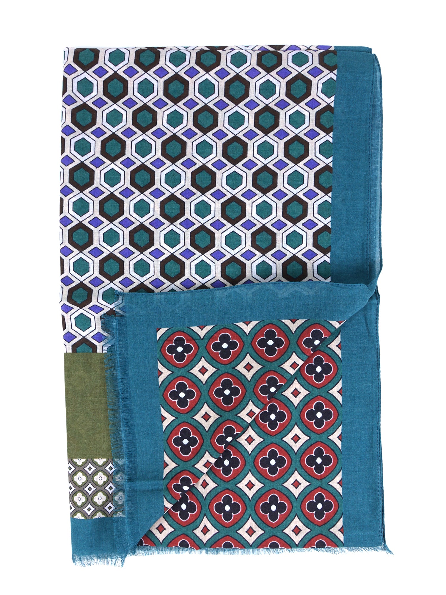 LUDICA green cotton/modal scarf