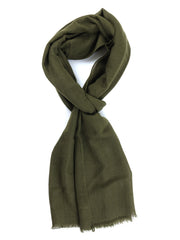 SIENNA Green Wool/Silk Scarf