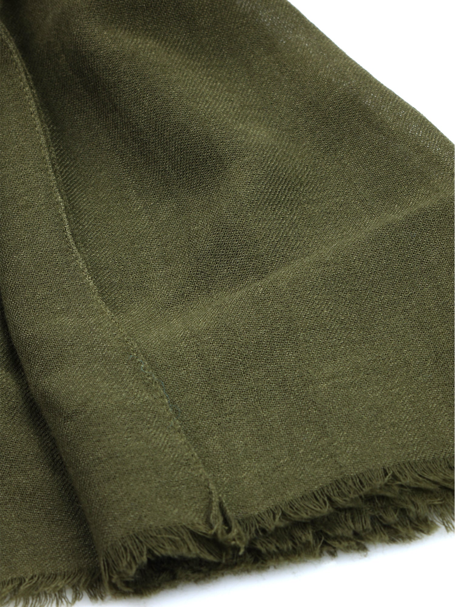 SIENNA Green Wool/Silk Scarf