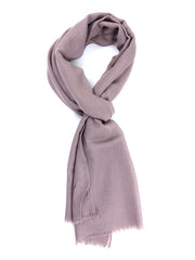 SIENNA Light Brown Wool/Silk Scarf