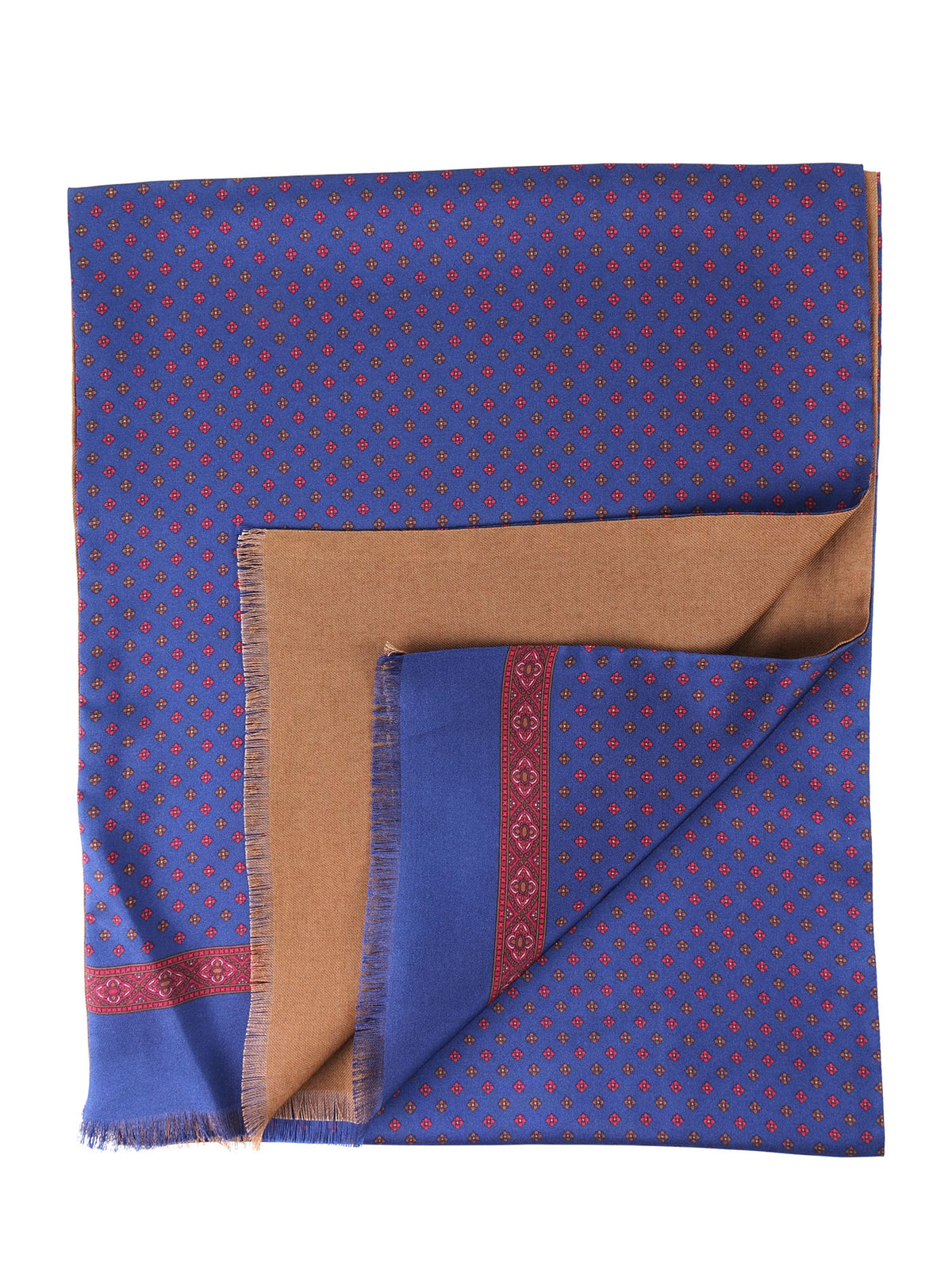 SPARTA Blue Silk/Wool Double Scarf