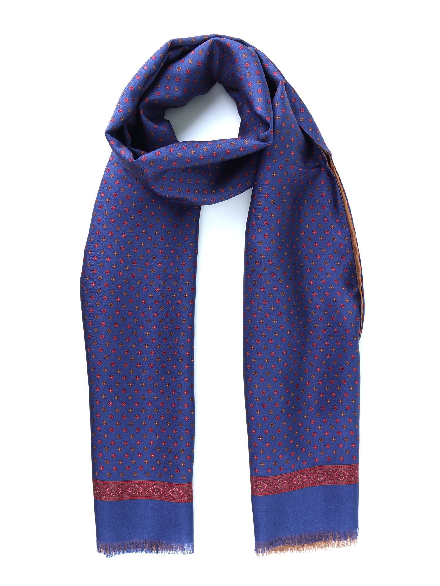 SPARTA Blue Silk/Wool Double Scarf