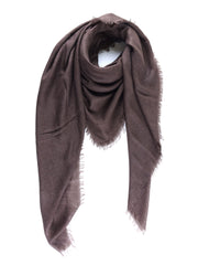 Foulard donna marrone in puro cashmere PALMA