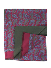 Doubled scarf in burgundy silk/wool ZANTE