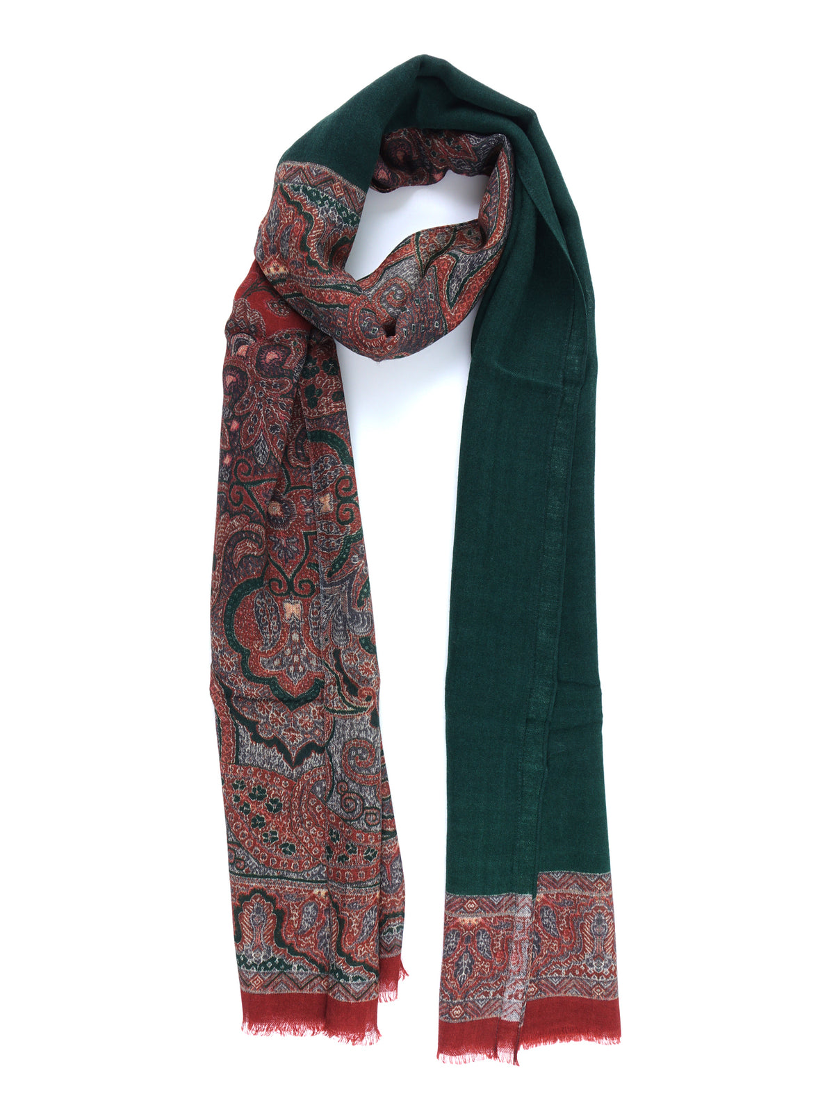 ETHNIC Multicolor Printed Pure Silk Scarf