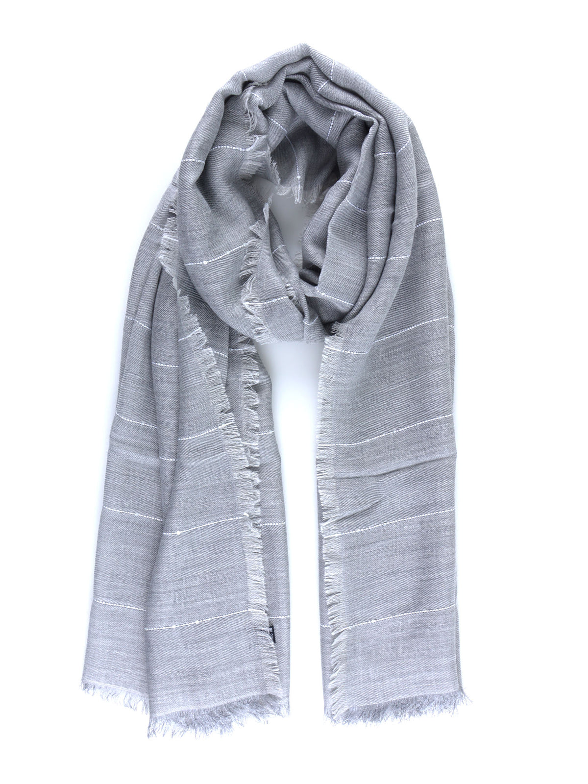 Sciarpa grigio in puro cashmere DONATA