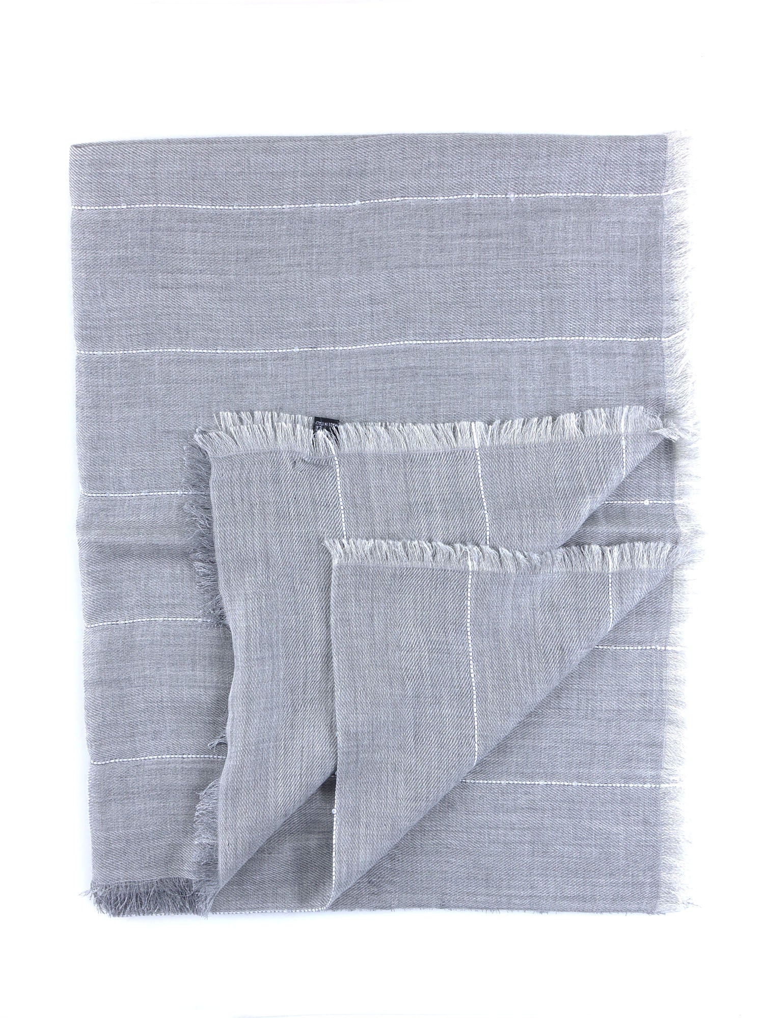 Sciarpa grigio in puro cashmere DONATA