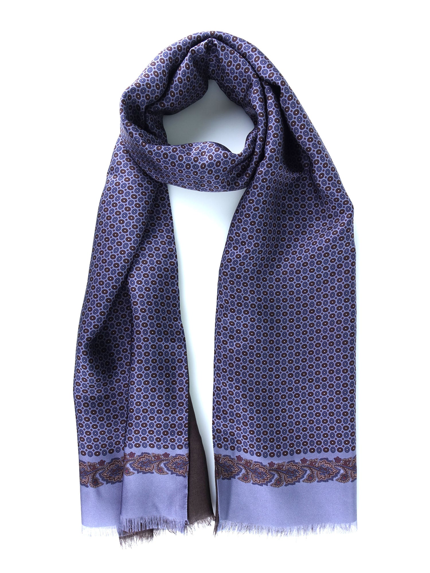 LINDOR Grey Silk/Wool Double Scarf