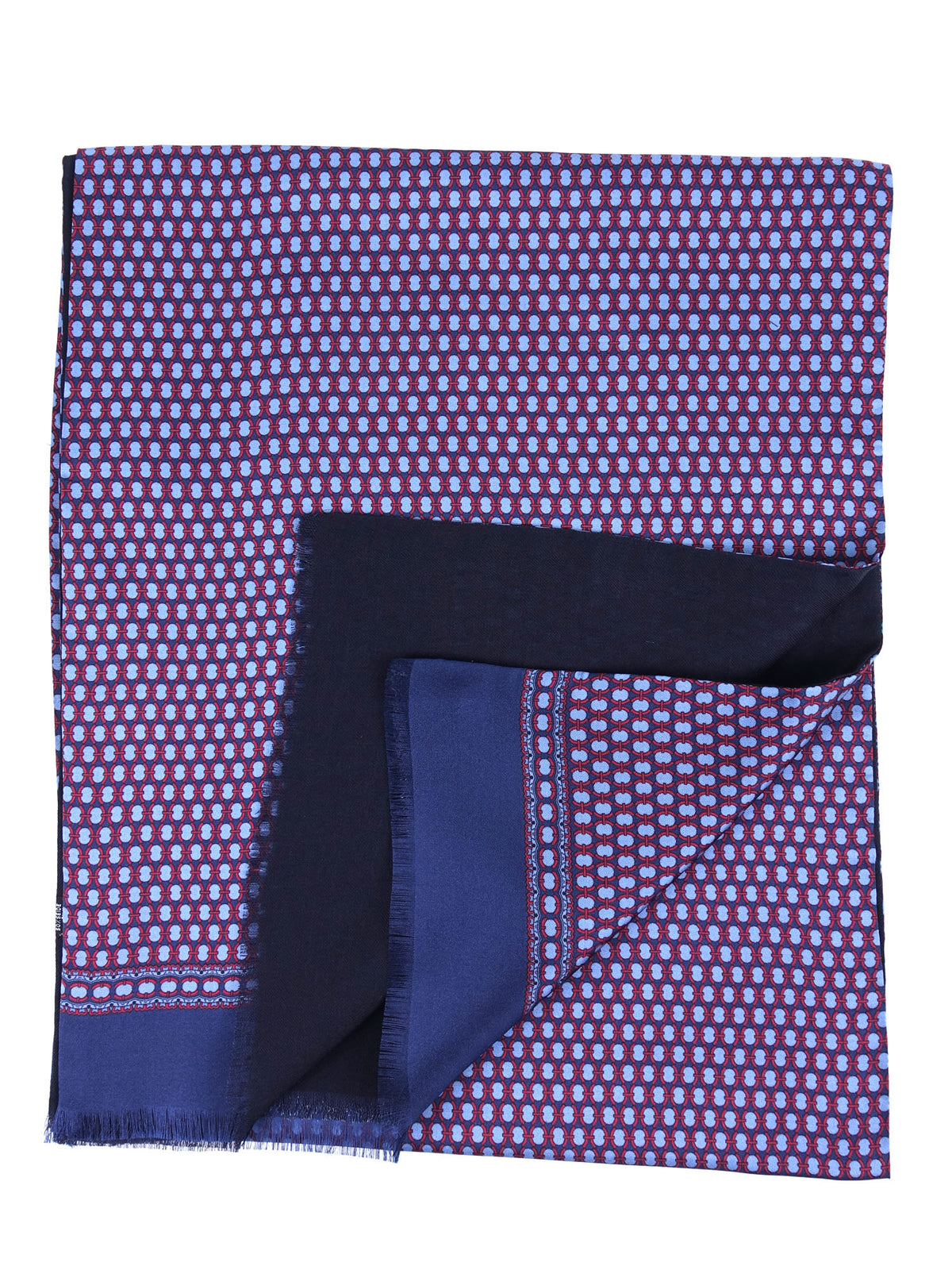 Blue Silk/Wool Double Scarf MARZIA