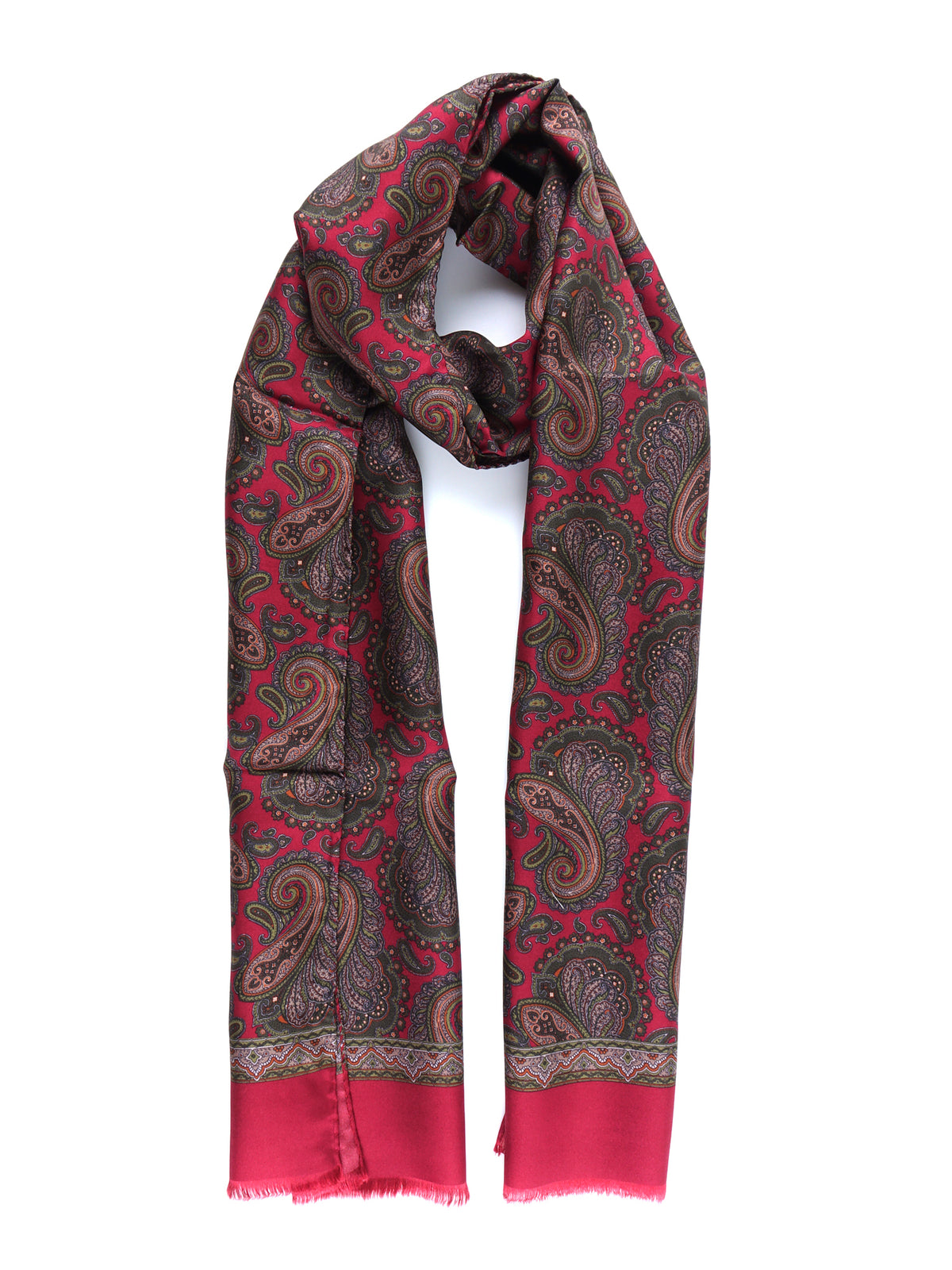 ETHNIC Multicolor Printed Pure Silk Scarf