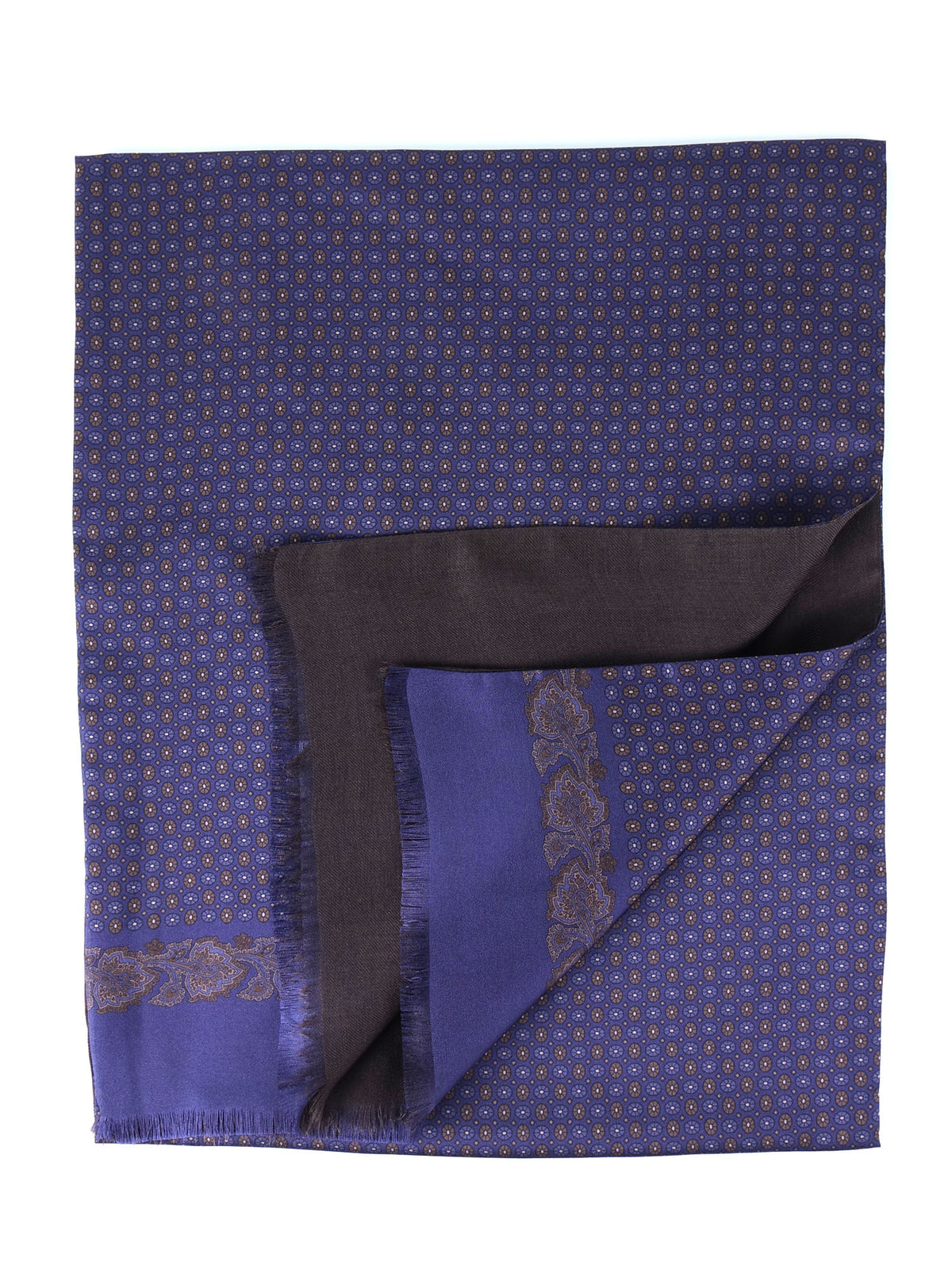 LINDOR Silk/Wool Double Scarf in Air Force Blue