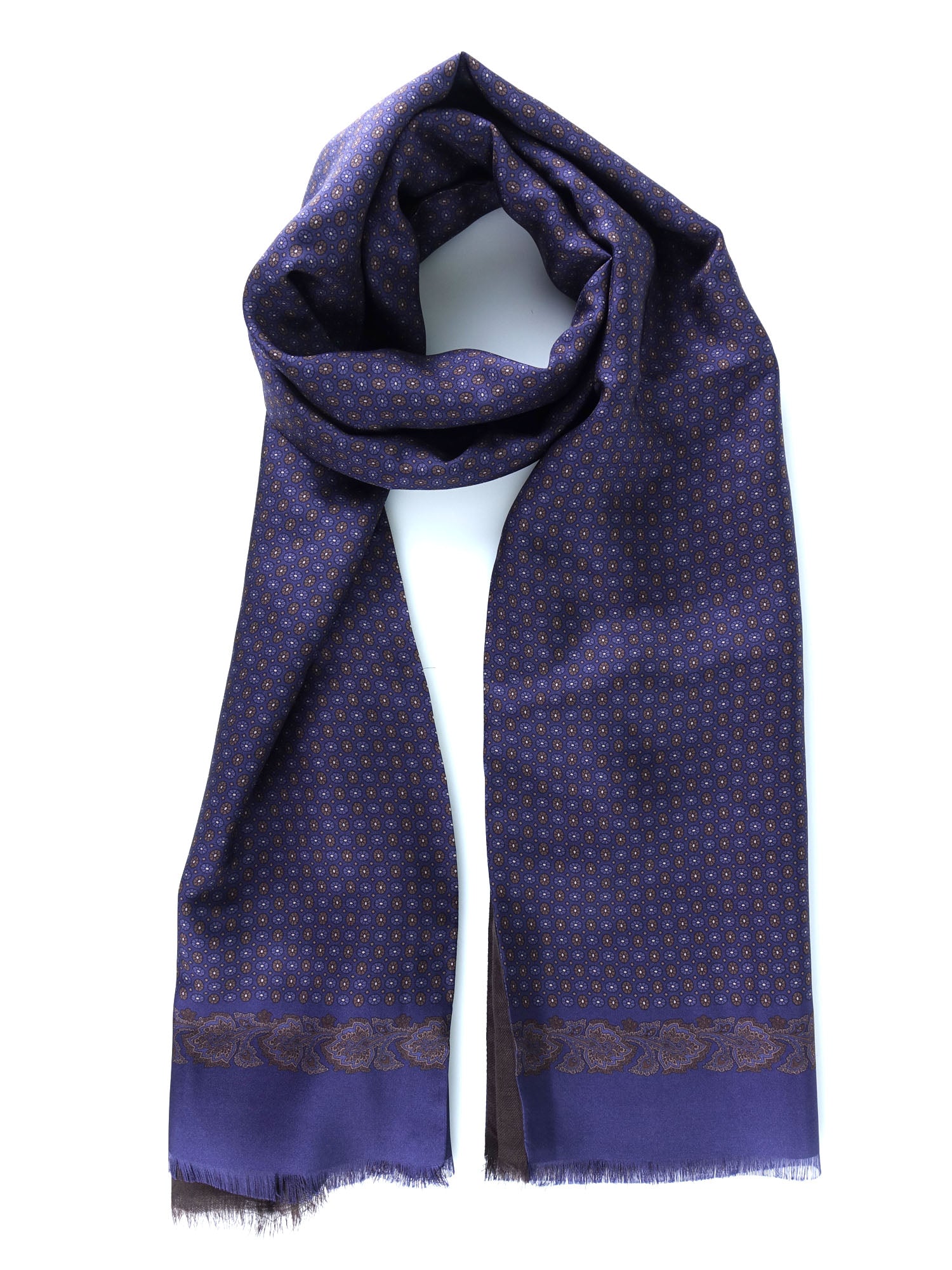 LINDOR Silk/Wool Double Scarf in Air Force Blue