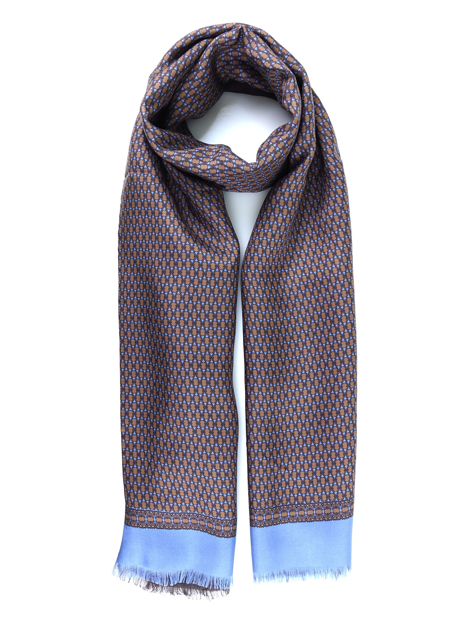 MARZIA Light Blue Silk/Wool Double Scarf