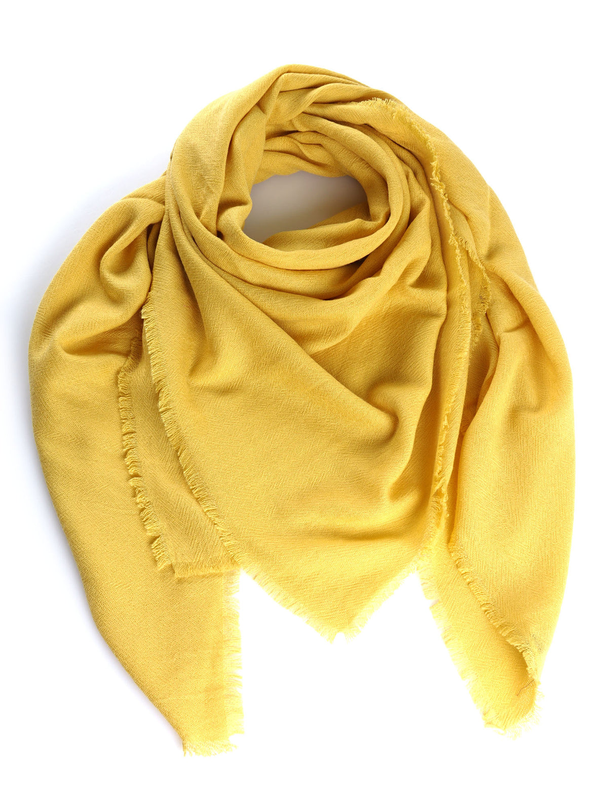 Foulard donna GIALLO in puro cashmere SQUARE