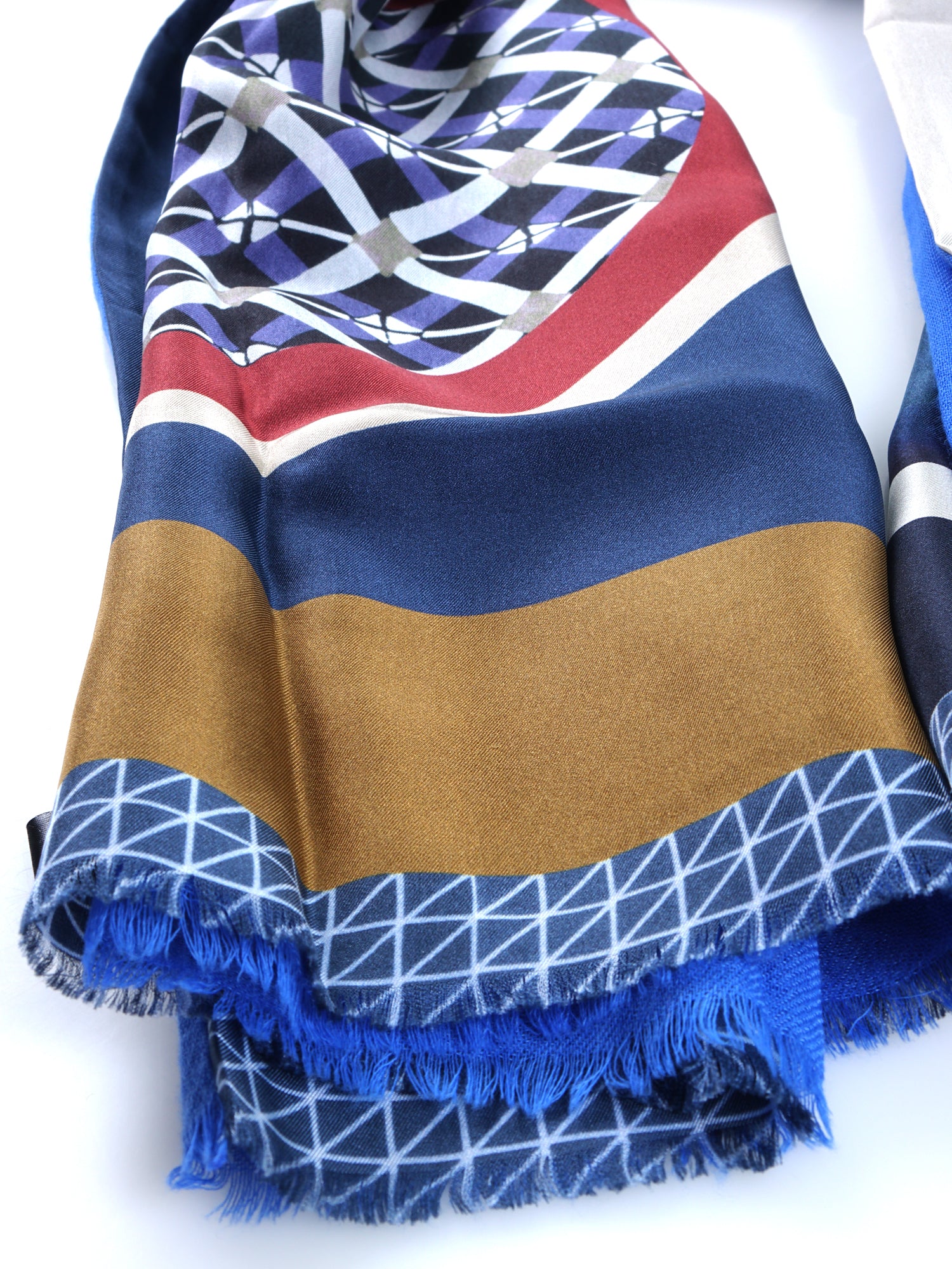 ETHNIC Multicolor Printed Pure Silk Scarf