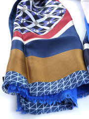 ETHNIC Multicolor Printed Pure Silk Scarf