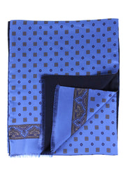 ROBERT Sky Blue Silk/Wool Double Scarf