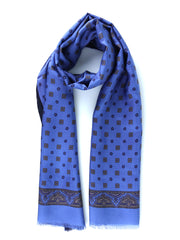 ROBERT Sky Blue Silk/Wool Double Scarf