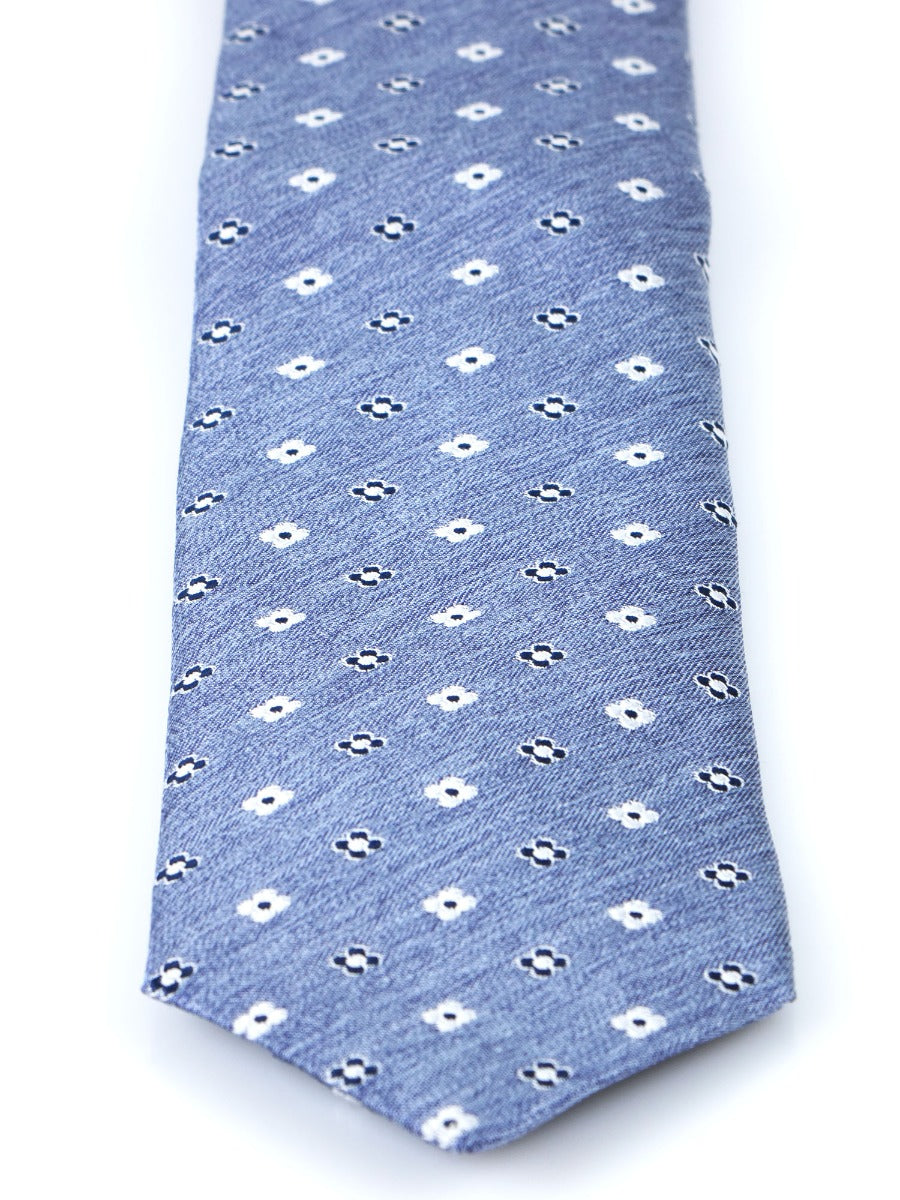 WILLIAM Orange Jacquard Silk 3 Fold Tie