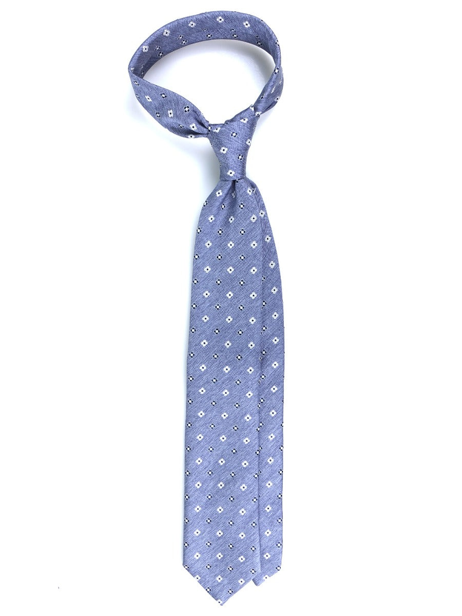 WILLIAM Orange Jacquard Silk 3 Fold Tie