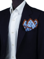 ERMIONE light blue linen pocket square