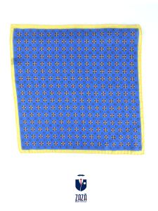  Blue royal linen pocket square ANASTASIA